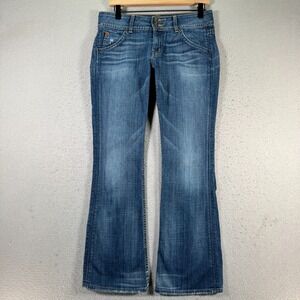 Hudson Flare Jeans Womens 27 Blue Lightwash Denim Comfort Stretch Low Rise